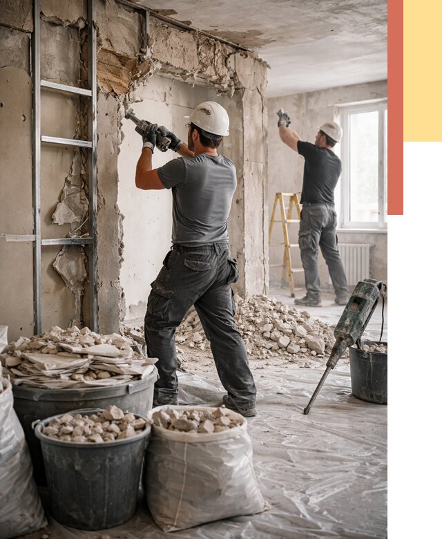 Демонтажные работы в Черкесске от 2753 руб. — услуги и цена под ключ | ОТДЕЛОЧНИК-Чрк