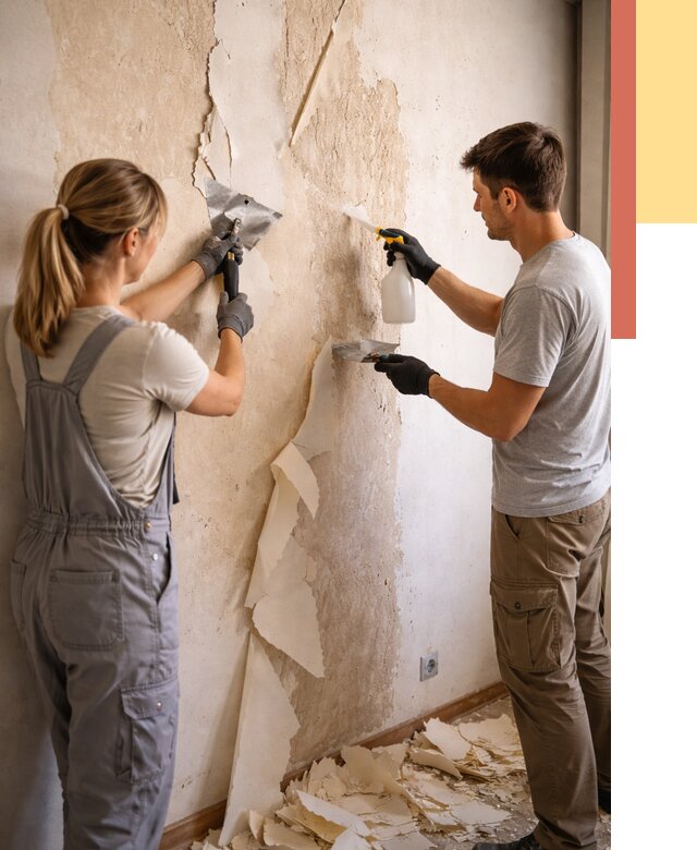 Снятие старых обоев в Черкесске от 5353 руб. под ключ недорого | ОТДЕЛОЧНИК-Чрк