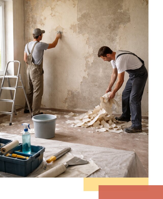 Снятие старых обоев в Черкесске быстро и качественно