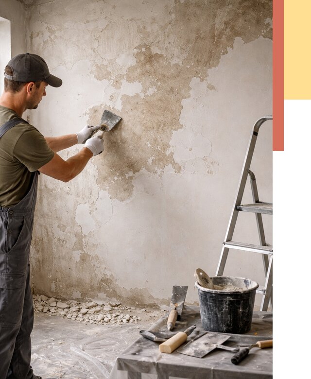 Снятие старой шпаклевки в Черкесске от 1886 руб. — быстро и недорого | ОТДЕЛОЧНИК-Чрк