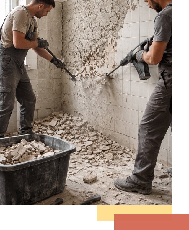 Демонтаж плитки со стен в Черкесске быстро и аккуратно