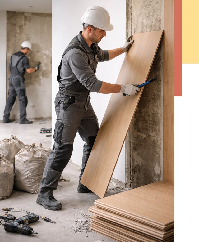 Демонтаж стеновых панелей в Черкесске от 3569 руб. за м² быстро и недорого | ОТДЕЛОЧНИК-Чрк