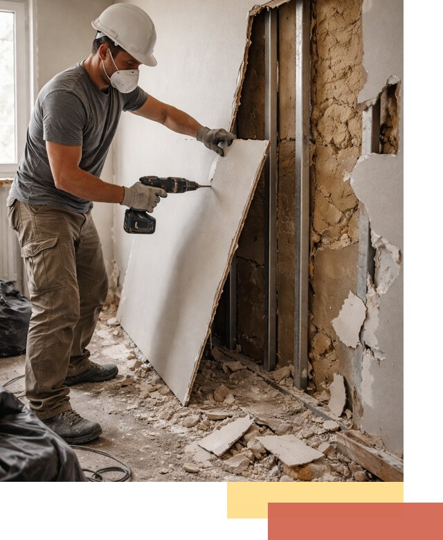 Демонтаж гипсокартона со стен в Черкесске качественно и быстро