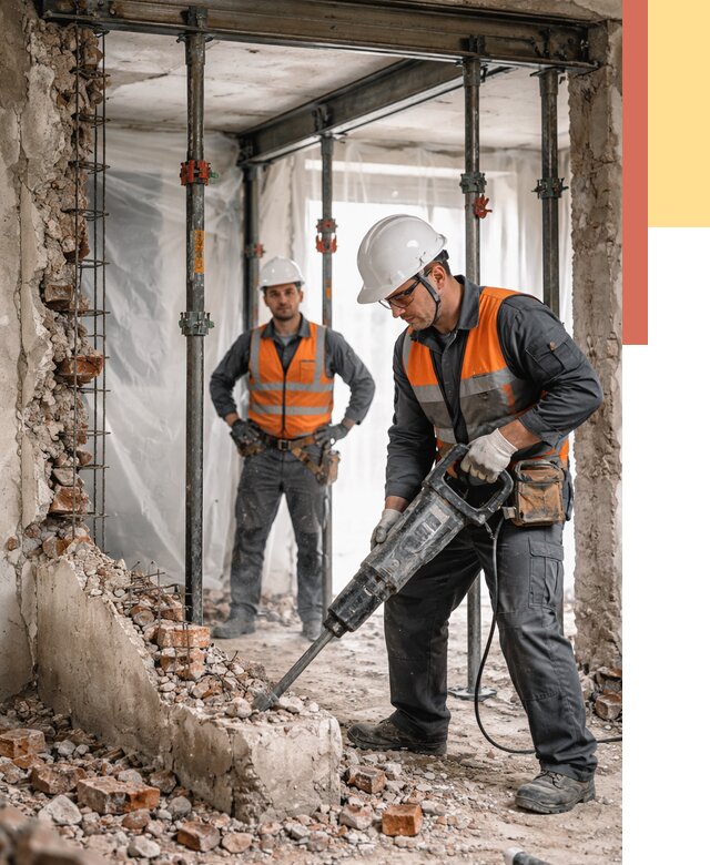 Снос несущих стен в Черкесске от 10451 руб. — демонтаж несущей стены под ключ | ОТДЕЛОЧНИК-Чрк