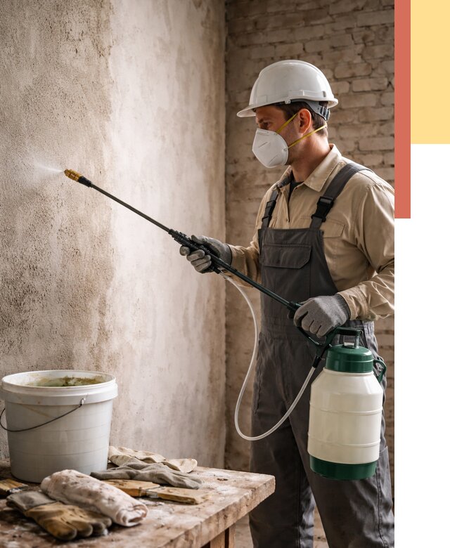 Антисептическая обработка стен в Черкесске от 1224 руб. — быстро и недорого | ОТДЕЛОЧНИК-Чрк