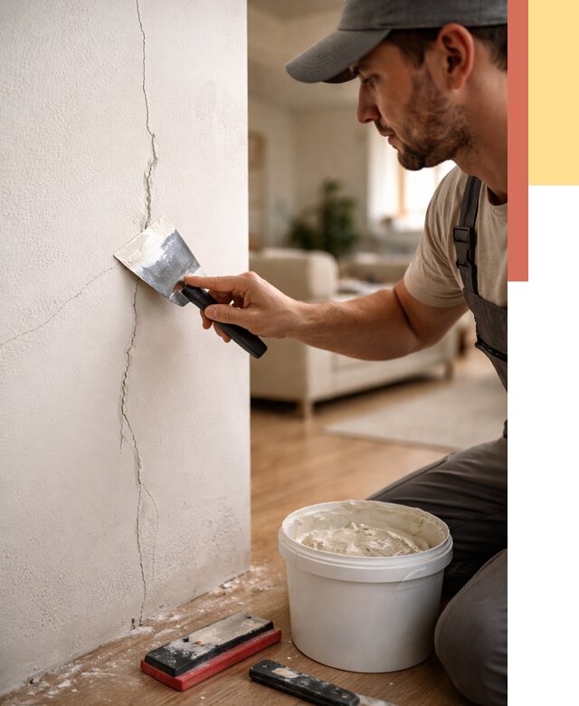 Заделка трещин и сколов в Черкесске от 2498 руб. — быстро и недорого | ОТДЕЛОЧНИК-Чрк