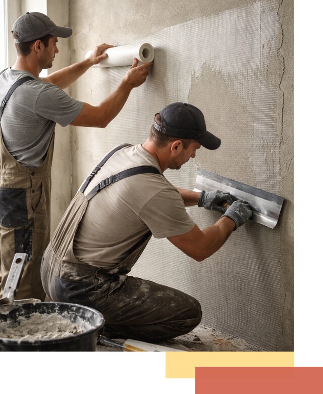 Армирование стен стеклосеткой в Черкесске для прочной отделки