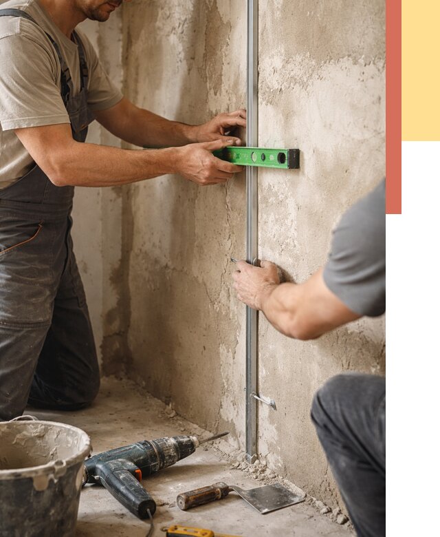 Установка штукатурных маяков в Черкесске от 7137 руб. — быстро и недорого | ОТДЕЛОЧНИК-Чрк