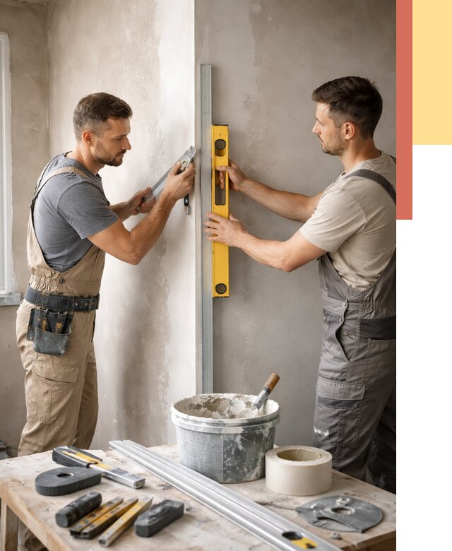 Выведение углов стен в Черкесске от 1886 руб. быстро и недорого | ОТДЕЛОЧНИК-Чрк