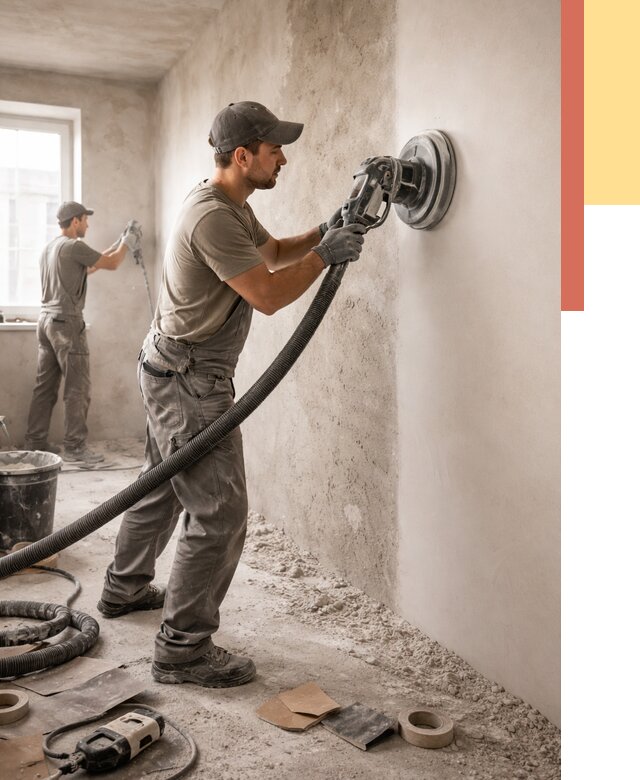 Шлифовка стен в Черкесске от 1224 руб/м2 — быстро и недорого | ОТДЕЛОЧНИК-Чрк