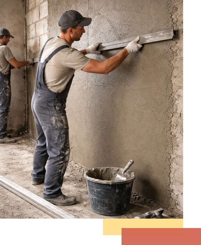 Штукатурка стен цементно-песчаная в Черкесске профессионально