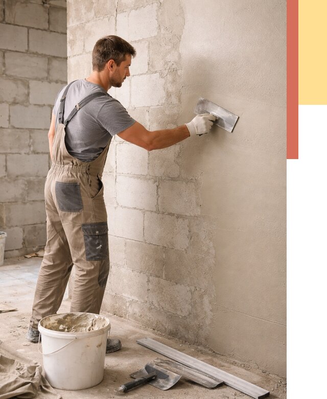 Штукатурка стен из газобетона в Черкесске от 2141 руб./м2 — быстро и недорого | ОТДЕЛОЧНИК-Чрк