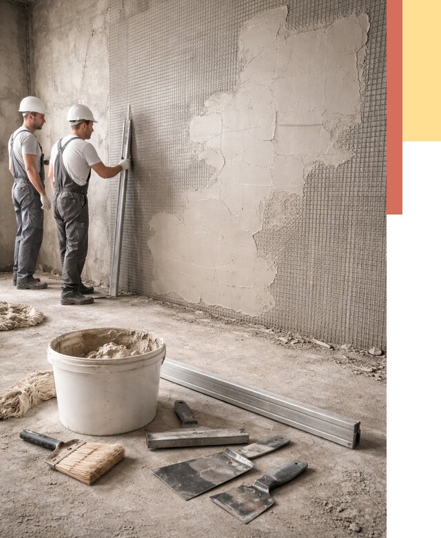 Штукатурка стен по сетке в Черкесске от 5608 руб./м2 — быстро и недорого | ОТДЕЛОЧНИК-Чрк