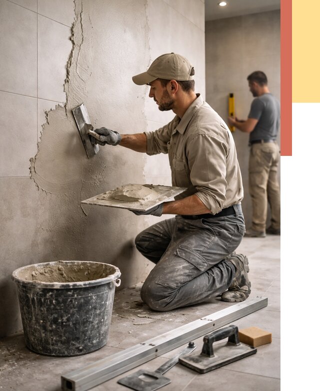 Штукатурка стен в ванной в Черкесске от 4588 руб./м² — выравнивание под ключ | ОТДЕЛОЧНИК-Чрк