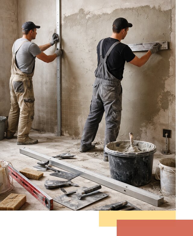 Профессиональная штукатурка стен под плитку в Черкесске