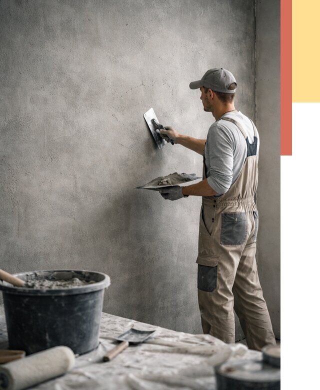 Декоративная штукатурка под бетон в Черкесске от 2549 руб./м² — нанесение под ключ | ОТДЕЛОЧНИК-Чрк