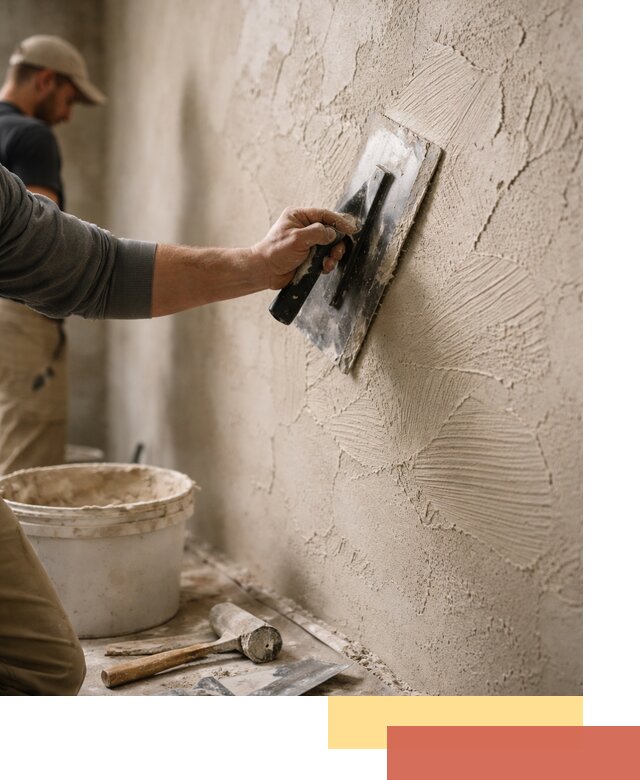 Фактурная штукатурка стен в Черкесске — монтаж, отделка, реставрация