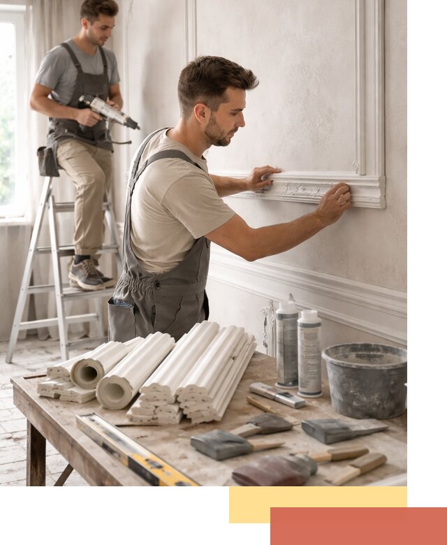 Монтаж лепнины на стены в Черкесске профессионально и качественно