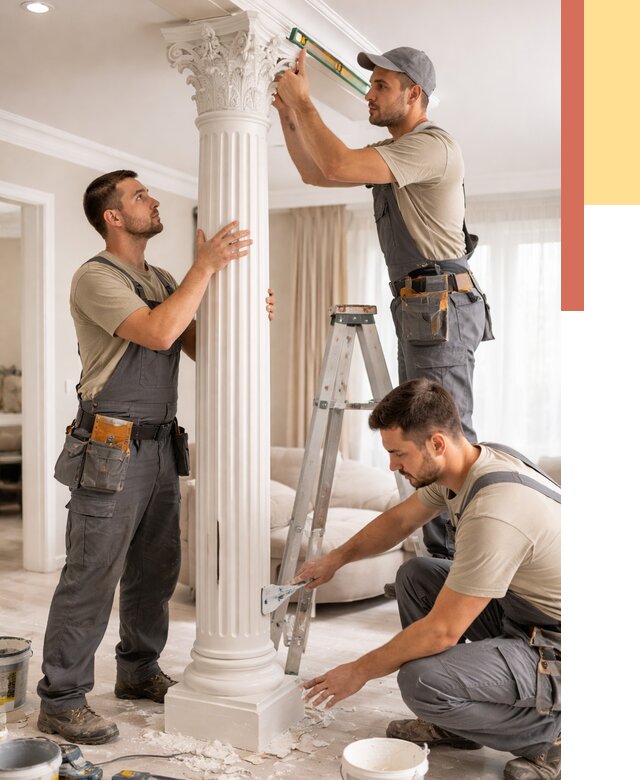 Установка декоративных колонн в Черкесске от 12235 руб. под ключ | ОТДЕЛОЧНИК-Чрк