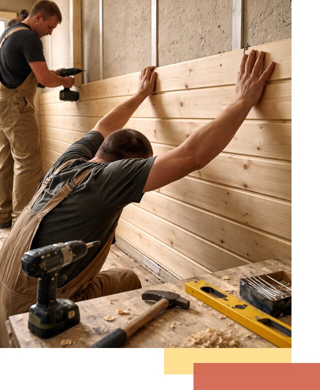 Монтаж деревянной вагонки на стены в Черкесске быстро и качественно