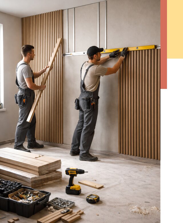 Монтаж реечных панелей на стены в Черкесске от 1224 руб. — быстро и недорого | ОТДЕЛОЧНИК-Чрк