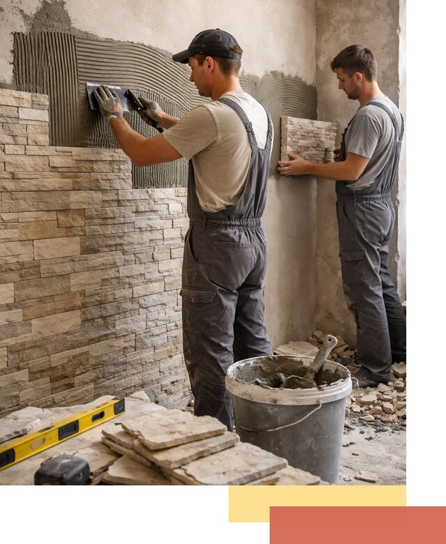 Монтаж искусственного камня в Черкесске — облицовка стен и фасадов