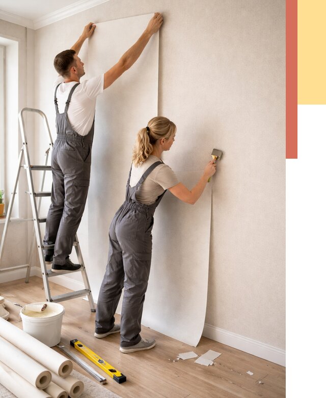 Поклейка флизелиновых обоев в Черкесске от 6118 руб. | Быстро и недорого — ОТДЕЛОЧНИК-Чрк