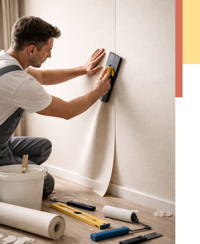 Поклейка виниловых обоев в Черкесске от 4588 руб. | Быстро и недорого — ОТДЕЛОЧНИК-Чрк