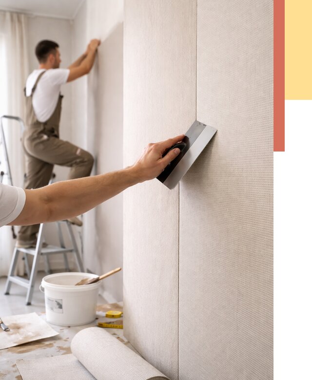 Поклейка текстильных обоев в Черкесске от 4588 руб. под ключ | ОТДЕЛОЧНИК-Чрк