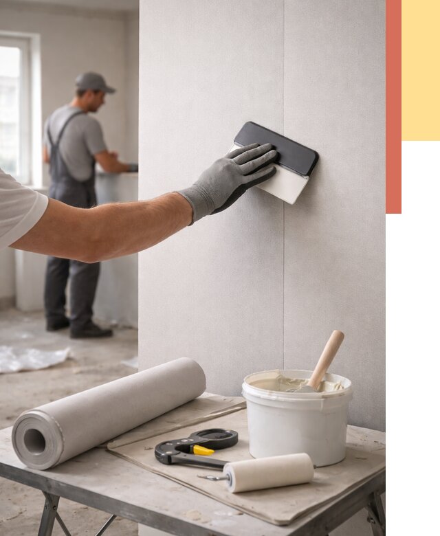 Поклейка обоев под покраску в Черкесске от 3569 руб. за м2 | ОТДЕЛОЧНИК-Чрк