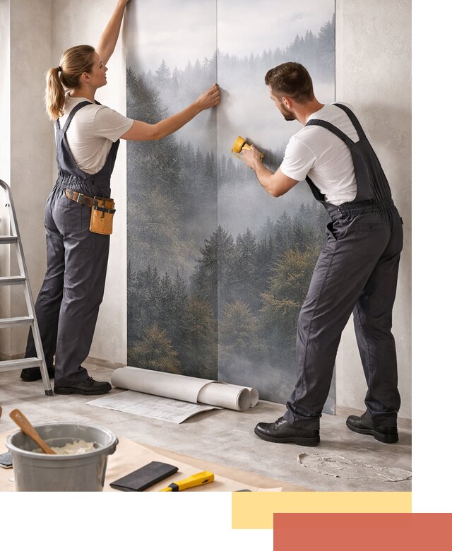 Поклейка фотообоев профессионально в Черкесске под ключ