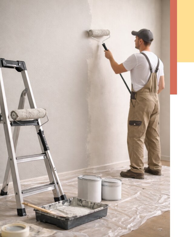 Покраска стен латексной краской в Черкесске от 4588 руб. за м2 | ОТДЕЛОЧНИК-Чрк