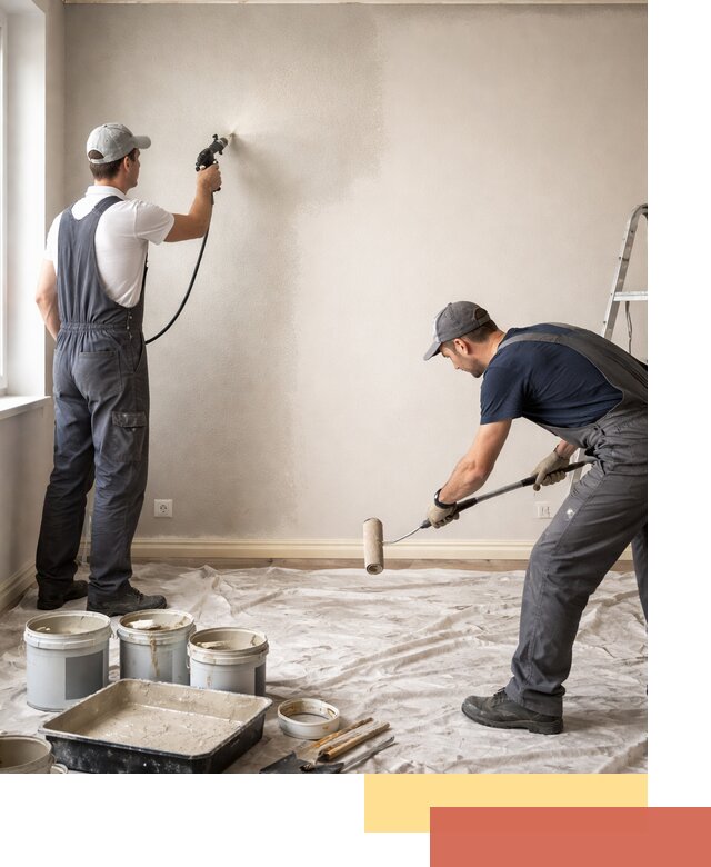 Покраска стен моющейся краской и защита поверхностей в Черкесске