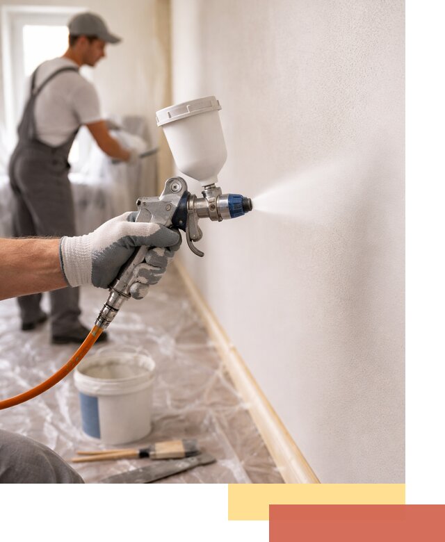 Покраска стен краскопультом в Черкесске быстро и качественно