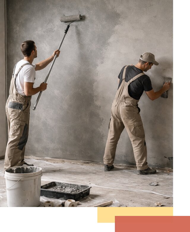 Покраска стен под бетон в Черкесске профессионально и недорого