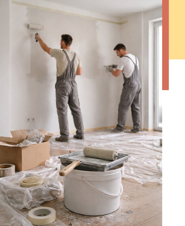 Покраска стен в квартире в Черкесске от 2549 руб/м2 — быстро и недорого | ОТДЕЛОЧНИК-Чрк