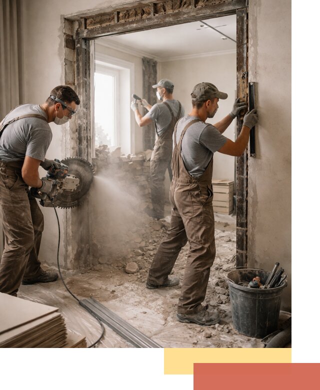 Расширение дверного проема под установку новой двери в Черкесске