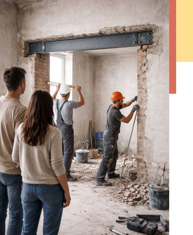 Усиление проема в стене в Черкесске от 9686 руб. — усиление дверного проема металлоконструкцией | ОТДЕЛОЧНИК-Чрк