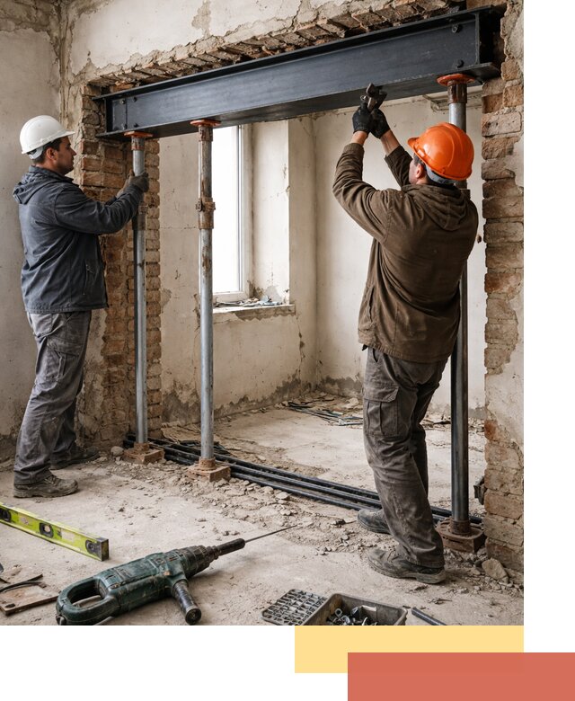 Усиление проема в стене в Черкесске для расширения и безопасности