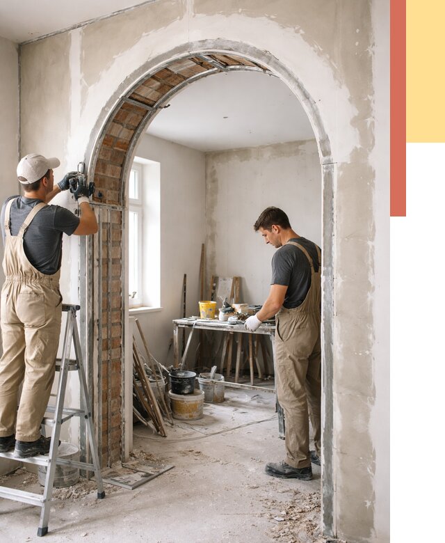 Устройство арочного проема в Черкесске от 9686 руб. под ключ — быстро и недорого | ОТДЕЛОЧНИК-Чрк