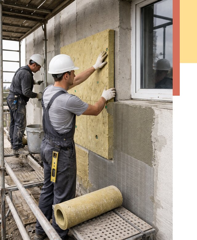 Утепление стен в Черкесске от 4384 руб. под ключ — быстро и недорого | ОТДЕЛОЧНИК-Чрк