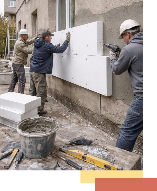 Утепление наружных стен пенопластом в Черкесске