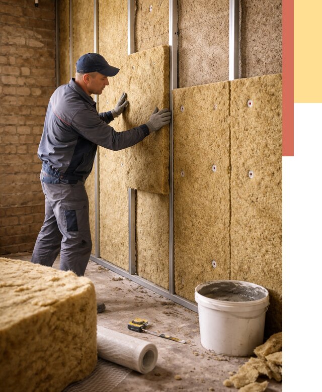 Утепление стен минватой в Черкесске от 1376 руб./м2 — недорого и быстро | ОТДЕЛОЧНИК-Чрк