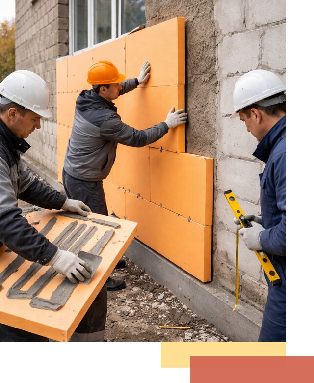 Утепление фасада пеноплексом под ключ в Черкесске