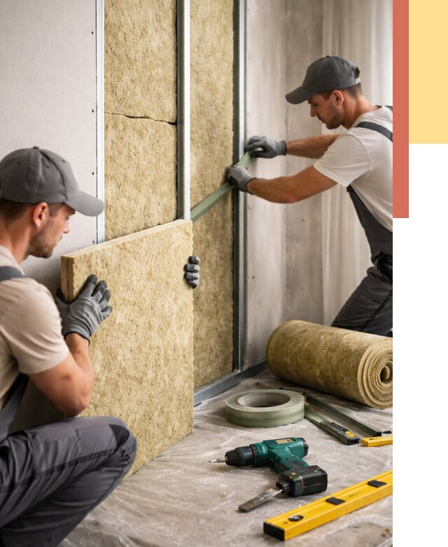 Шумоизоляция стен в Черкесске под ключ от 1886 руб. | ОТДЕЛОЧНИК-Чрк