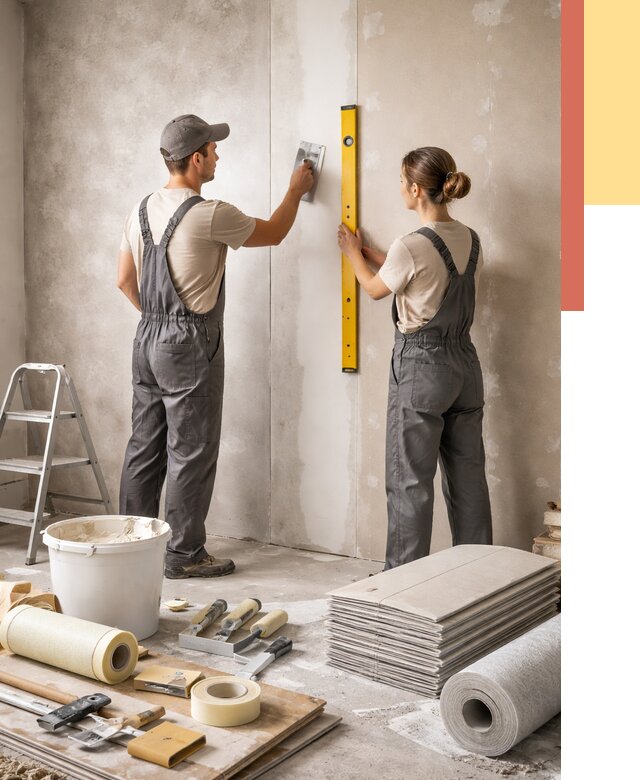 Отделка стен в Черкесске от 1529 руб/м² — недорого, быстро, под ключ | ОТДЕЛОЧНИК-Чрк