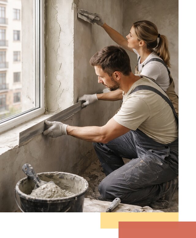 Штукатурка откосов дверей и окон профессионально в Черкесске