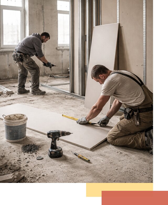 Кладка перегородок из ПГП под ключ в Черкесске