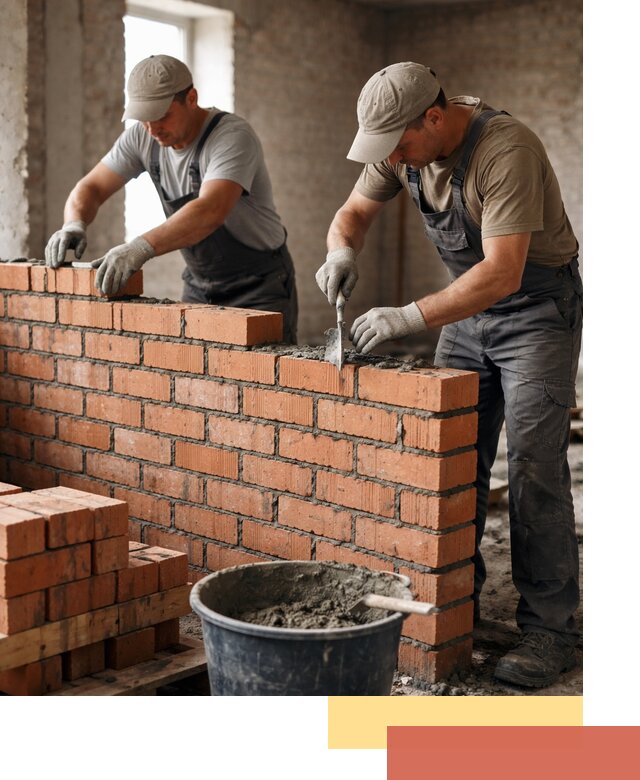 Кладка кирпичных перегородок под ключ в Черкесске