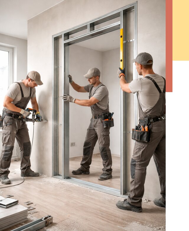 Устройство дверного проема в перегородке в Черкесске от 4588 руб. под ключ | ОТДЕЛОЧНИК-Чрк